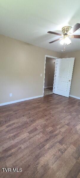 1814 Park St, Kingsport, TN 37664 - unfurnished room with wood finished floors and ceiling fan