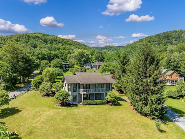 119 Orchard Meadows Ln, Roan Mountain, TN 37687 - view from above of property with a forest