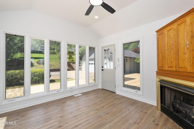 119 Orchard Meadows Ln, Roan Mountain, TN 37687 - unfurnished sunroom featuring lofted ceiling