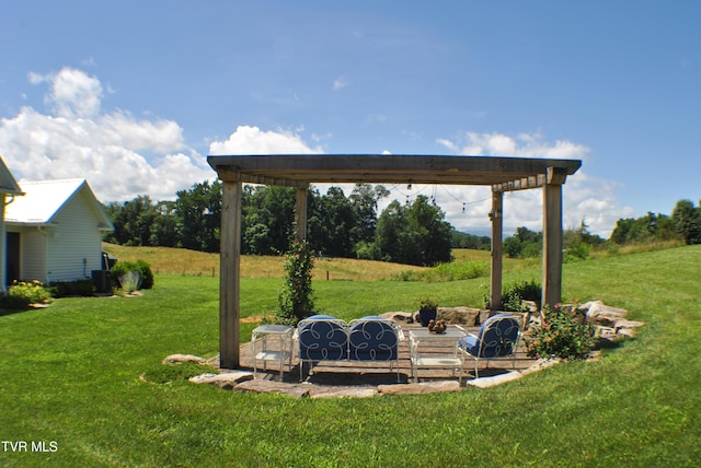 286 Sliger Rd, Jonesborough, TN 37659 - view of grassy yard featuring a pergola