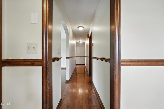 134 Richmond Hts, Jonesville, VA 24263 - corridor with hardwood / wood-style flooring and arched walkways