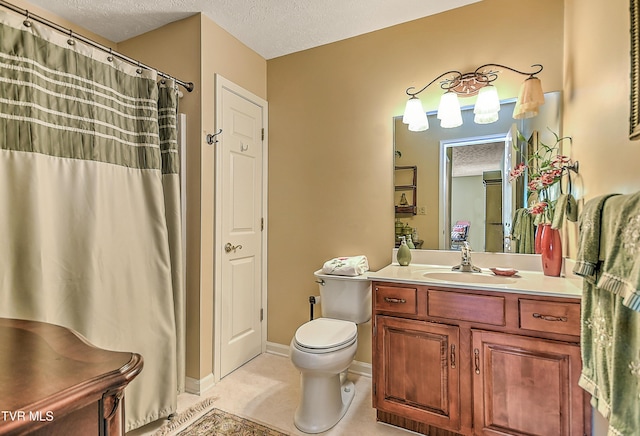 713 Teasel Dr Unit 0, Kingsport, TN 37660 - full bathroom featuring vanity, a textured ceiling, tile patterned flooring, and curtained shower