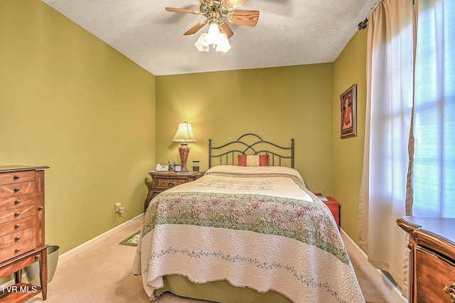 713 Teasel Dr Unit 0, Kingsport, TN 37660 - carpeted bedroom featuring a textured ceiling and a ceiling fan