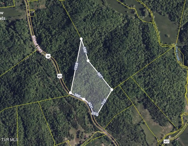 14461 Bristol Hwy, Bristol, VA 24202 - map / location featuring property parcel outlined
