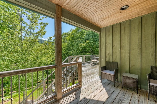 410 Eagle Ridge Rd, Roan Mountain, TN 37687 - wooden terrace with stairway
