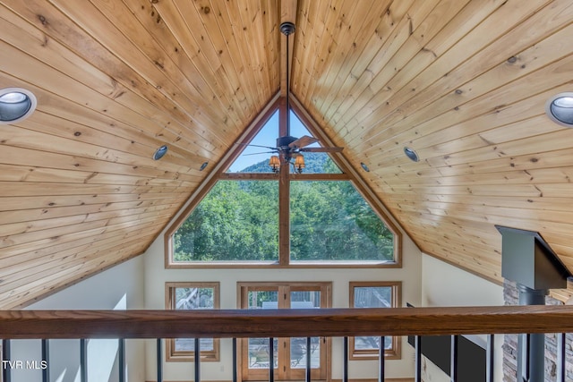 410 Eagle Ridge Rd, Roan Mountain, TN 37687 - detailed view of wood ceiling and ceiling fan