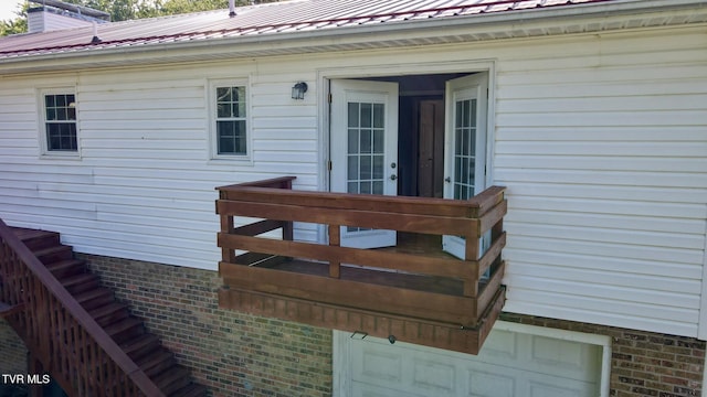 130 Kiser Cir, Jonesborough, TN 37659 - wooden deck with stairway and an attached garage