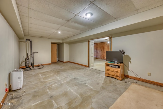 15060 Peaceful Valley Rd, Abingdon, VA 24210 - finished below grade area featuring a paneled ceiling
