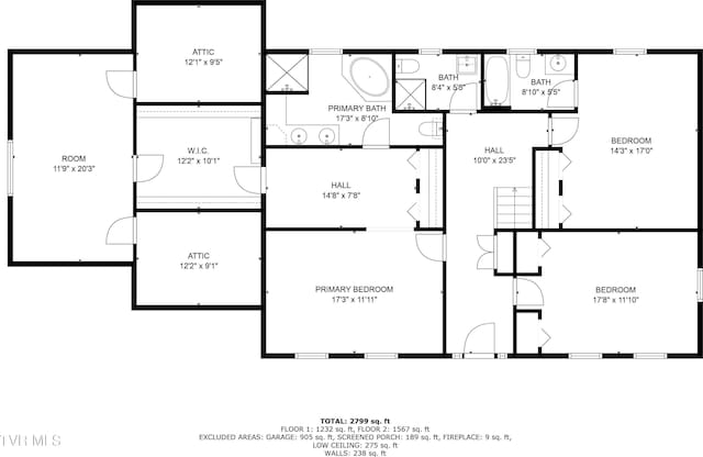 6054 Old Jonesboro Rd, Bristol, TN 37620 - view of property floor plan