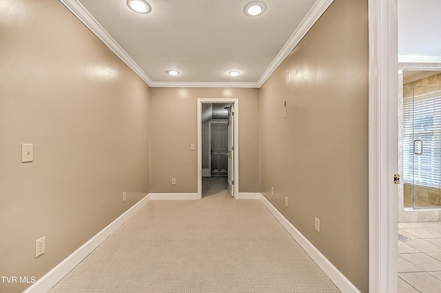 6054 Old Jonesboro Rd, Bristol, TN 37620 - hall with ornamental molding and recessed lighting