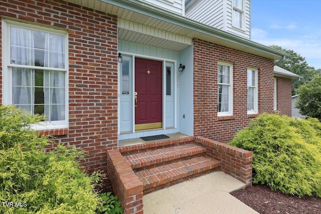 377 Overlook Dr, Blountville, TN 37617 - doorway to property featuring brick siding