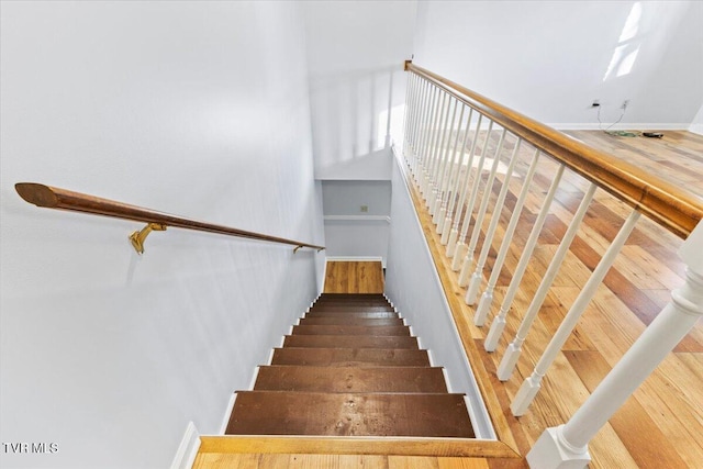 377 Overlook Dr, Blountville, TN 37617 - stairway with wood finished floors