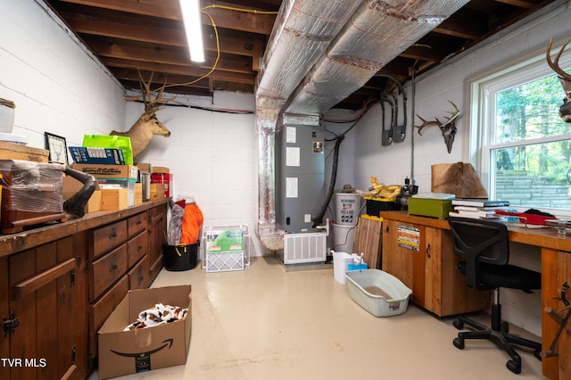 101 Ridgewood Dr, Bristol, TN 37620 - below grade area with concrete block wall and water heater