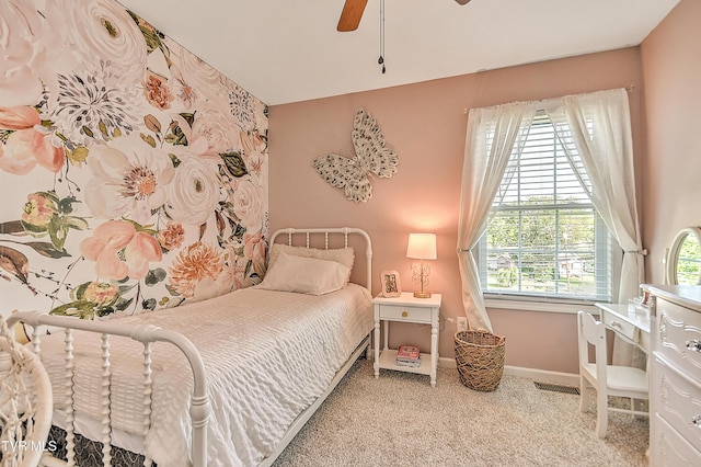 517 W Glade St, Glade Spring, VA 24340 - carpeted bedroom with baseboards and ceiling fan