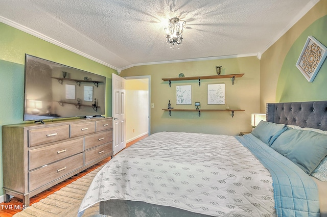 22643 Twin Oaks Rd, Abingdon, VA 24211 - bedroom featuring crown molding, wood finished floors, and a textured ceiling