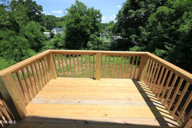 1524 Brown Ave, Jefferson City, TN 37760 - wooden terrace featuring view of wooded area