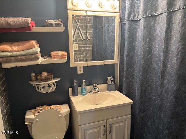 1145 Carriage Cir Unit 204, Bristol, VA 24201 - full bathroom featuring vanity and a shower with shower curtain