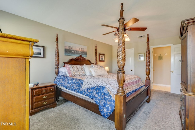 5116 Waterford Dr, Kingsport, TN 37664 - bedroom featuring carpet floors and a ceiling fan