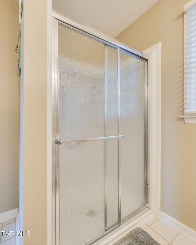 5116 Waterford Dr, Kingsport, TN 37664 - bathroom featuring tile patterned floors and a shower with shower door