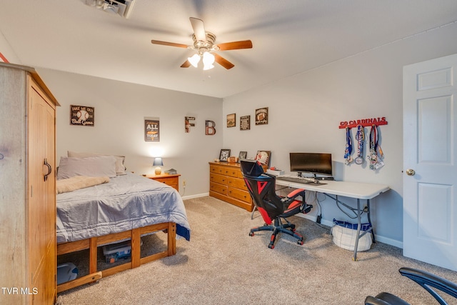 5116 Waterford Dr, Kingsport, TN 37664 - carpeted bedroom featuring baseboards and ceiling fan