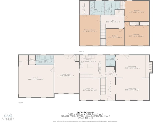 5116 Waterford Dr, Kingsport, TN 37664 - view of room layout