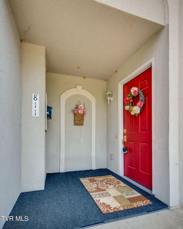 811 Fain Ave Unit 811, Kingsport, TN 37660 - doorway to property with stucco siding