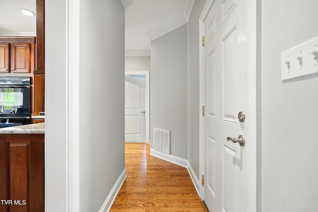 1251 Harmony Rd, Jonesborough, TN 37659 - hall featuring ornamental molding, light wood-style floors, and recessed lighting