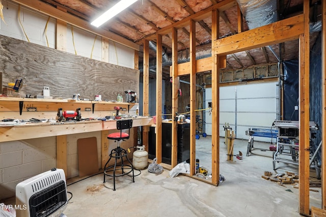 1251 Harmony Rd, Jonesborough, TN 37659 - below grade area with heating unit and a workshop area