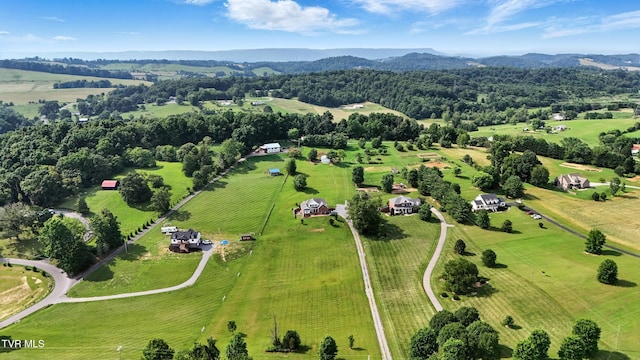 1251 Harmony Rd, Jonesborough, TN 37659 - aerial view of sparsely populated area with mountains