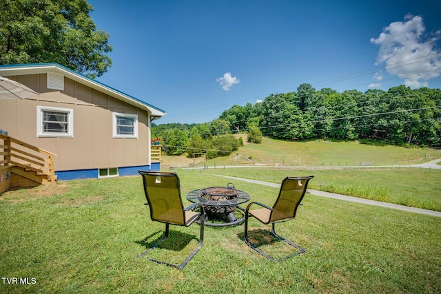 210 Anderson Rd, Johnson City, TN 37601 - view of yard with an outdoor fire pit