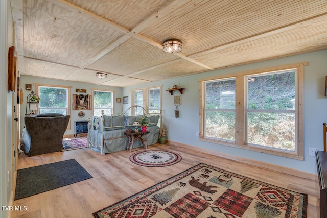 210 Anderson Rd, Johnson City, TN 37601 - living room with wood finished floors and wooden ceiling