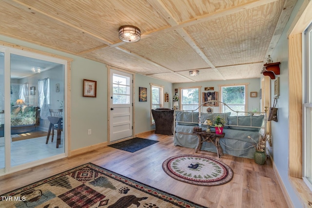 210 Anderson Rd, Johnson City, TN 37601 - entryway with wood finished floors, healthy amount of natural light, and wooden ceiling