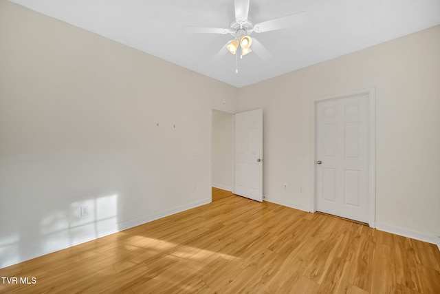 114 Wiltshire Dr, Gray, TN 37615 - unfurnished bedroom with light wood-style floors and ceiling fan