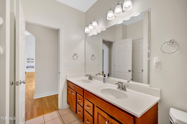 114 Wiltshire Dr, Gray, TN 37615 - bathroom featuring double vanity and tile patterned flooring