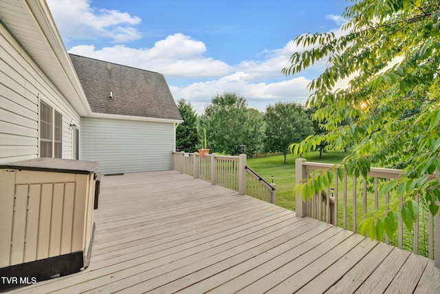 114 Wiltshire Dr, Gray, TN 37615 - deck with a lawn and a storage shed