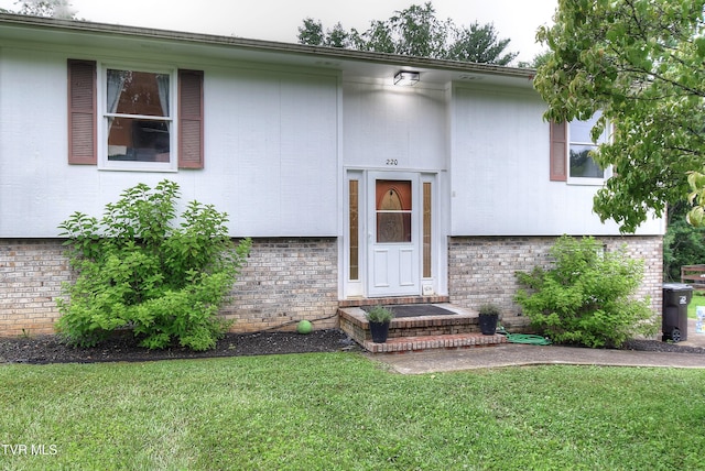 220 Tallman Dr, Blountville, TN 37617 - view of front facade featuring brick siding and a front yard