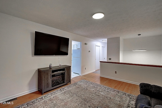 220 Tallman Dr, Blountville, TN 37617 - living area with light wood finished floors and a textured ceiling