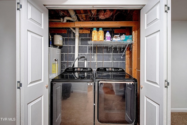 220 Tallman Dr, Blountville, TN 37617 - washroom featuring washing machine and dryer and water heater