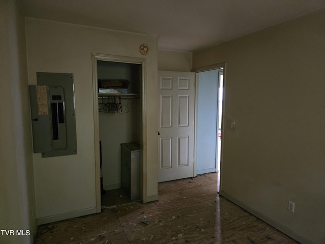 5875 Blue Springs Pkwy, Mosheim, TN 37818 - unfurnished bedroom featuring electric panel and a closet
