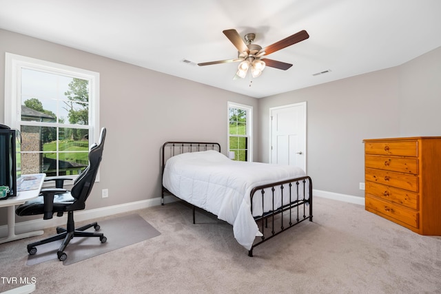 187 Tanners Cv, Johnson City, TN 37615 - bedroom featuring light carpet and ceiling fan
