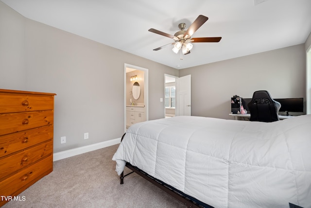 187 Tanners Cv, Johnson City, TN 37615 - bedroom with carpet floors, ensuite bathroom, and a ceiling fan