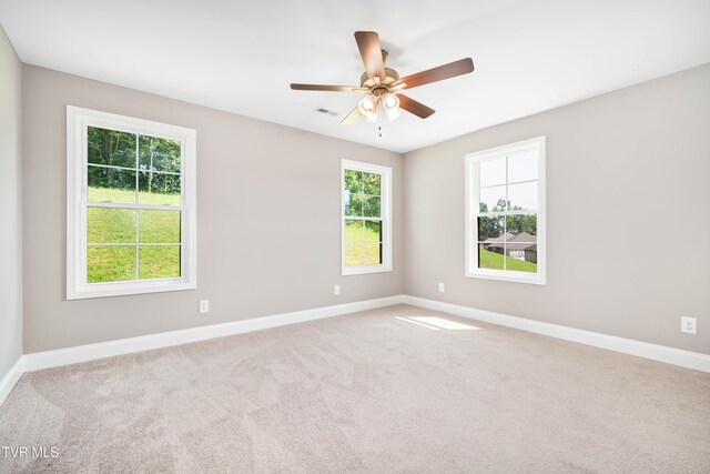 187 Tanners Cv, Johnson City, TN 37615 - carpeted spare room featuring baseboards and a ceiling fan