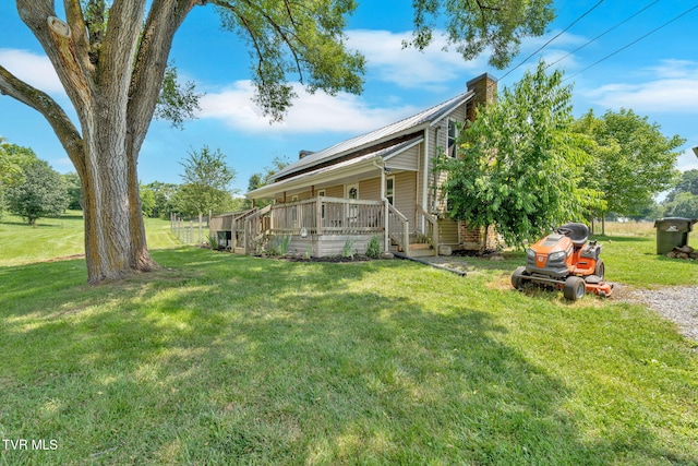 104 Kincheloe Rd, Fall Branch, TN 37656 - view of grassy yard featuring a porch