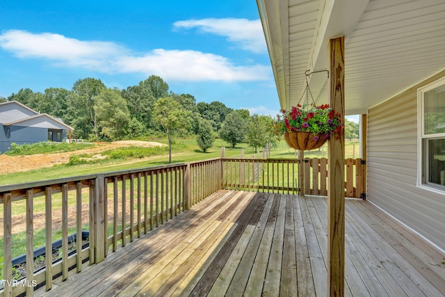 104 Kincheloe Rd, Fall Branch, TN 37656 - wooden deck with a yard