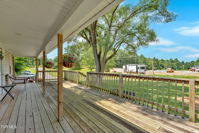 104 Kincheloe Rd, Fall Branch, TN 37656 - deck featuring a yard