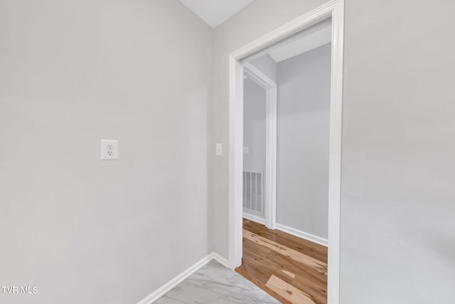 700 Sharon Dr, Johnson City, TN 37604 - hall featuring baseboards and light marble finish flooring
