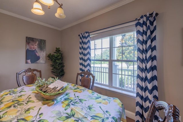 102 E Point Trce, Greeneville, TN 37745 - bedroom featuring ornamental molding, multiple windows, and a chandelier