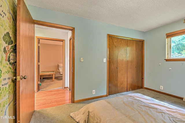 190 Sycamore Cir, Jonesborough, TN 37659 - bedroom featuring carpet flooring, a textured ceiling, and a closet
