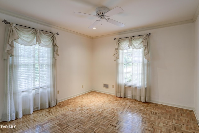 1710 Sundale Rd, Johnson City, TN 37604 - empty room featuring ceiling fan and crown molding