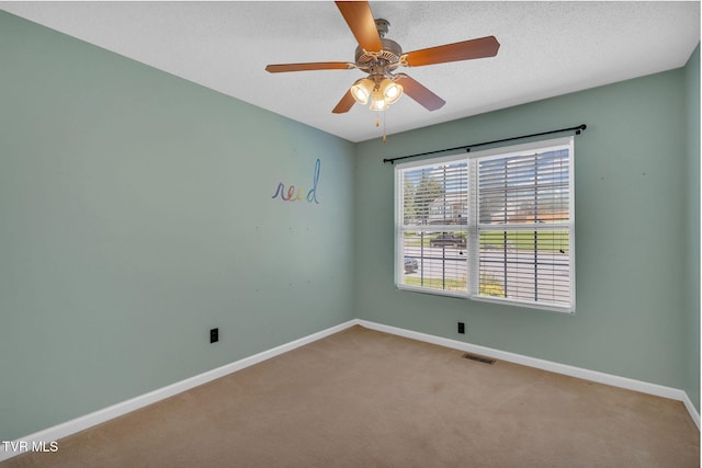 46 Taylor Ridge Ct, Johnson City, TN 37601 - empty room featuring carpet, a ceiling fan, and a textured ceiling